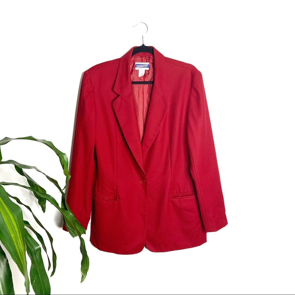 Pendleton┃Vintage Red Wool Blazer